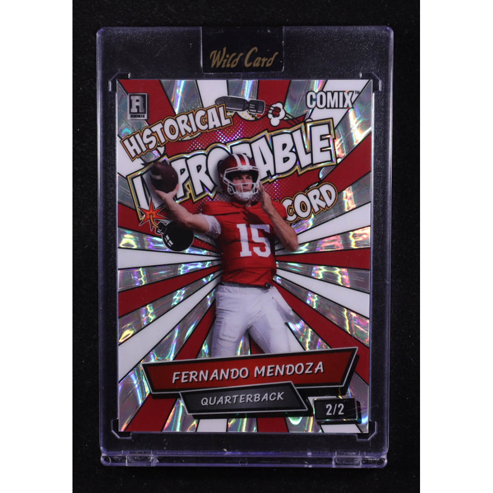 Fernando Mendoza 2025 Wild Card Comix Improbable Raywave #FM07 #2/2 RC at PristineAuction.com