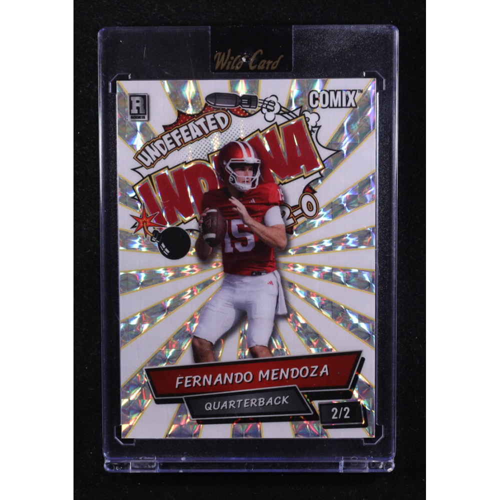 Fernando Mendoza 2025 Wild Card Comix Indiana Mosaic #FM06 #2/2 RC at PristineAuction.com