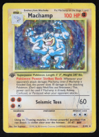 Machamp 1999 Pokemon 1st Edition Base Set #8 Holo at PristineAuction.com