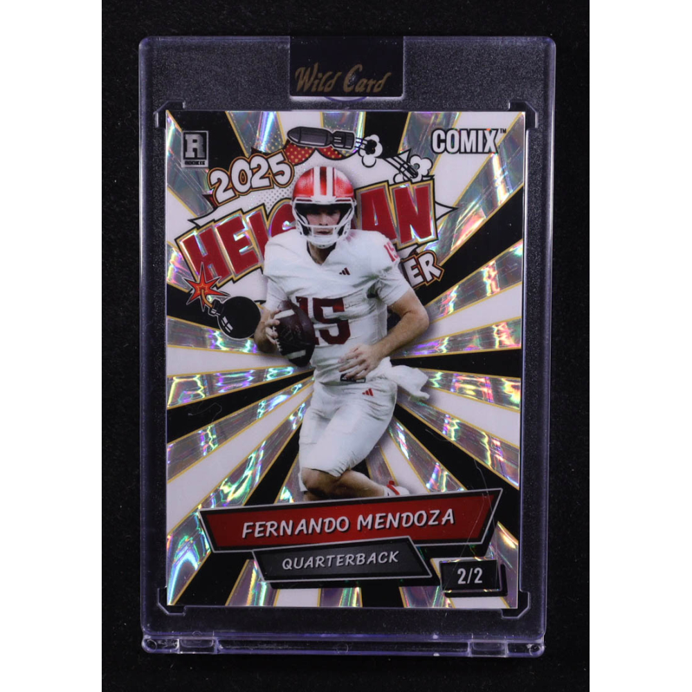 Fernando Mendoza 2025 Wild Card Comix Heisman Raywave #FM011 #2/2 RC at PristineAuction.com
