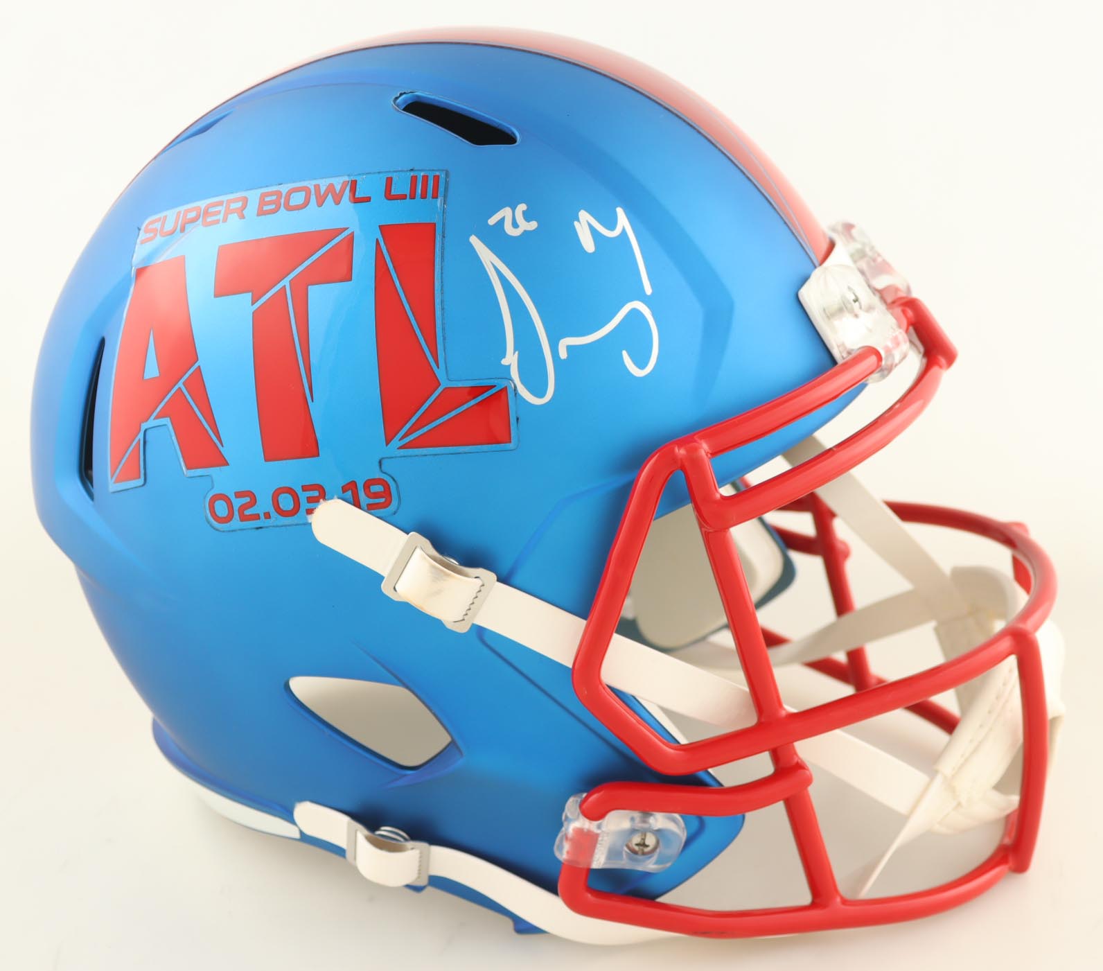 Sony Michel Signed Super Bowl LIII Logo Full-Size Speed Helmet (Beckett) at PristineAuction.com Sony Michel Signed Super Bowl LIII Logo Full-Size Speed Helmet (Beckett) at PristineAuction.com
