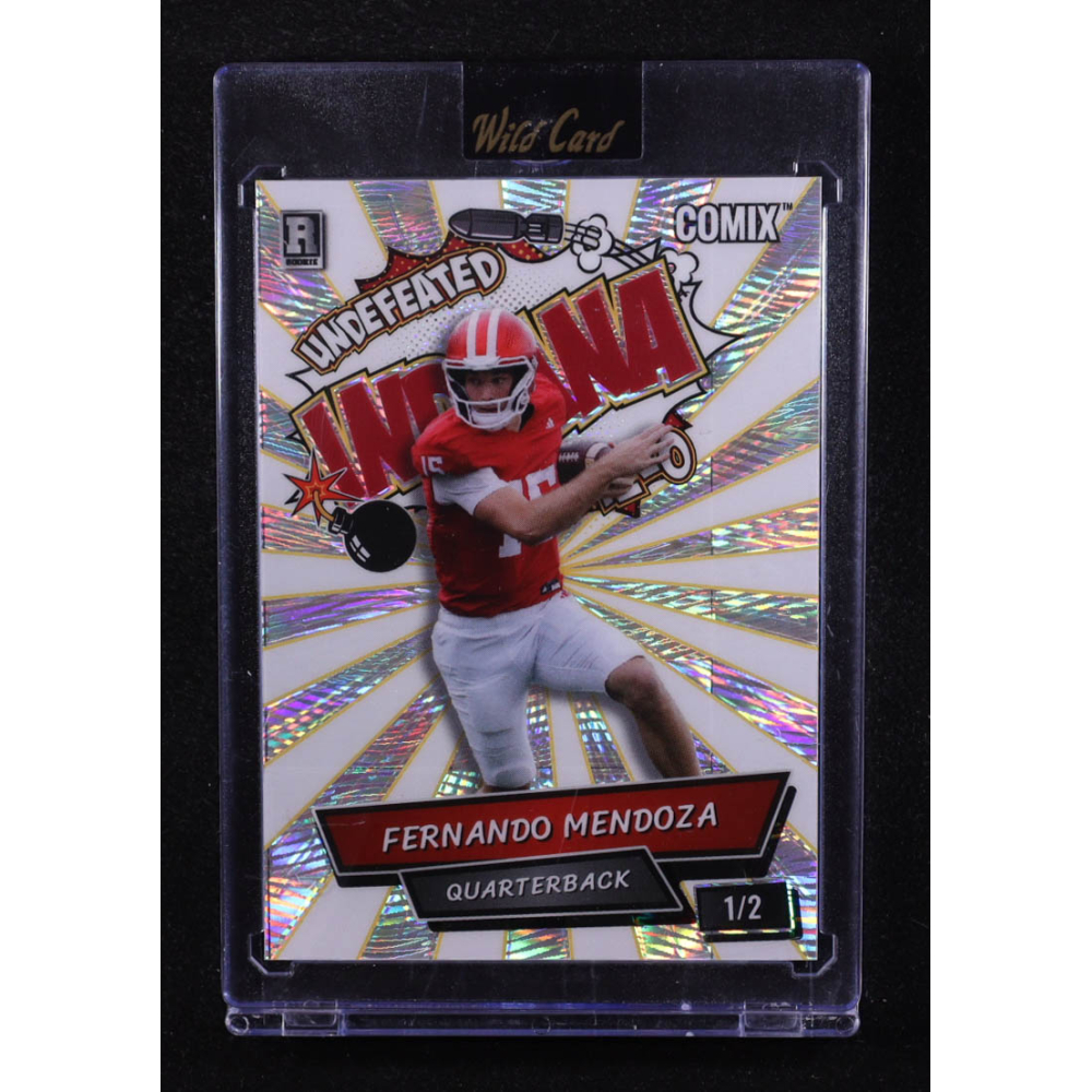 Fernando Mendoza 2025 Wild Card Comix Indiana Prizm #FM08 #1/2 RC at PristineAuction.com