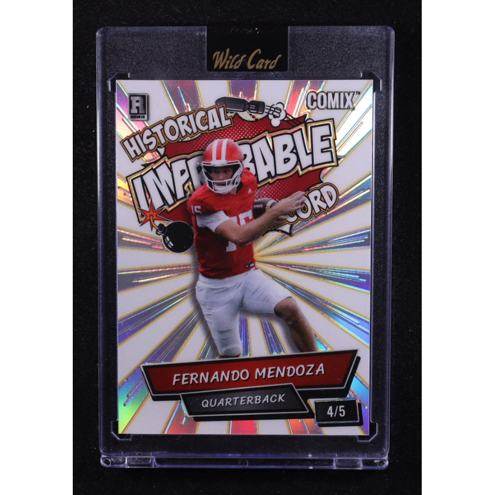 Fernando Mendoza 2025 Wild Card Comix Improbable Rainbow #FM08 #4/5 RC at PristineAuction.com