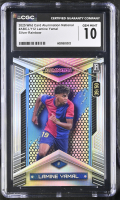 Lamine Yamal 2025 Wild Card Alumination National Silver Rainbow #ABC-LY12 #39/50 RC (CGC 10) at PristineAuction.com