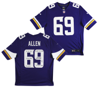 Jared Allen Signed Vikings Nike Authentic Jersey with (6) Career Inscriptions (Beckett) at PristineAuction.com