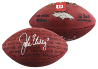 John Elway Signed Official NFL "The Duke" Broncos Team Showcase Logo Football (Beckett) at PristineAuction.com