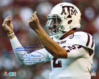 Johnny Manziel Signed Texas A&M Aggies 11x14 Photo Inscribed "12 Heisman" & "$$ Money Manziel" (Beckett) at PristineAuction.com