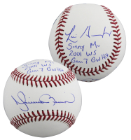 Mariano Rivera & Luis Gonzalez Signed OML Baseball Inscribed "Sorry Mo, 2001 WS G7 GW Hit" (Beckett) at PristineAuction.com