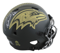 Ray Lewis Signed Ravens Full-Size Authentic On-Field Salute to Service Alternate Speed Helmet (Beckett) at PristineAuction.com