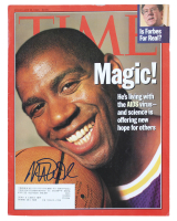 Magic Johnson Signed 1996 "Time" Magazine (Beckett) at PristineAuction.com