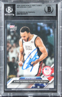 Stephen Curry Signed 2024 Topps Now Olympic Games #22 (BGS) at PristineAuction.com