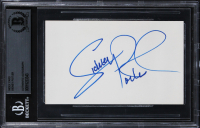 Sidney Poitier Signed 3x5 Index Card (BGS) at PristineAuction.com