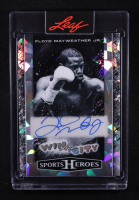 Floyd Mayweather Jr. 2025 Leaf Sports Heroes Win City Autographs Silver Cracked Ice #WC-FM1 #13/20 at PristineAuction.com