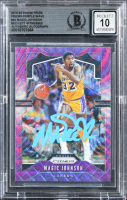 Magic Johnson Signed 2019 Panini Prizm Prizms Purple Wave #25 (BGS | Auto 10) at PristineAuction.com