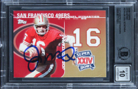 Joe Montana Signed 2008 Topps Dynasties #DYNJM (BGS | Auto 10) at PristineAuction.com