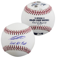 Max Clark Signed OML Baseball Inscribed "2023 #3 Pick" (MLB & Fanatics) at PristineAuction.com