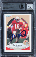Joe Montana Signed 1990 Fleer #10A Error (BGS | Auto 10) at PristineAuction.com