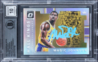 Magic Johnson Signed 2017 Donruss Optic Hall Kings Holo #7  (BGS | Auto 10) at PristineAuction.com