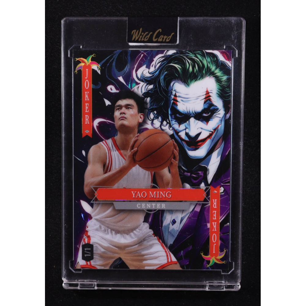 Yao Ming 2025 Wild Card Jokers Wild Joker Purple Crystal #YMNc03 #1/1 at PristineAuction.com