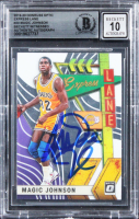 Magic Johnson Signed 2019 Donruss Optic Express Lane #20 (BGS | Auto 10) at PristineAuction.com