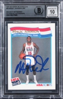 Magic Johnson Signed 1991 Hoops McDonald's #54 (BGS | Auto 10) at PristineAuction.com