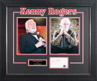 Kenny Rogers Signed Custom Framed Index Card Display (Beckett) at PristineAuction.com