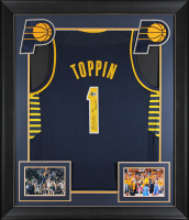 Obi Toppin Signed Custom Framed Jersey Inscribed "Go Pacers!" (Beckett) at PristineAuction.com