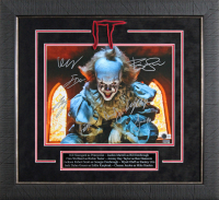 "IT" Custom Framed Photo Display Cast-Signed By (8) with Bill Skarsgard, Finn Wolfhard, Jaeden Martell (Beckett) at PristineAuction.com