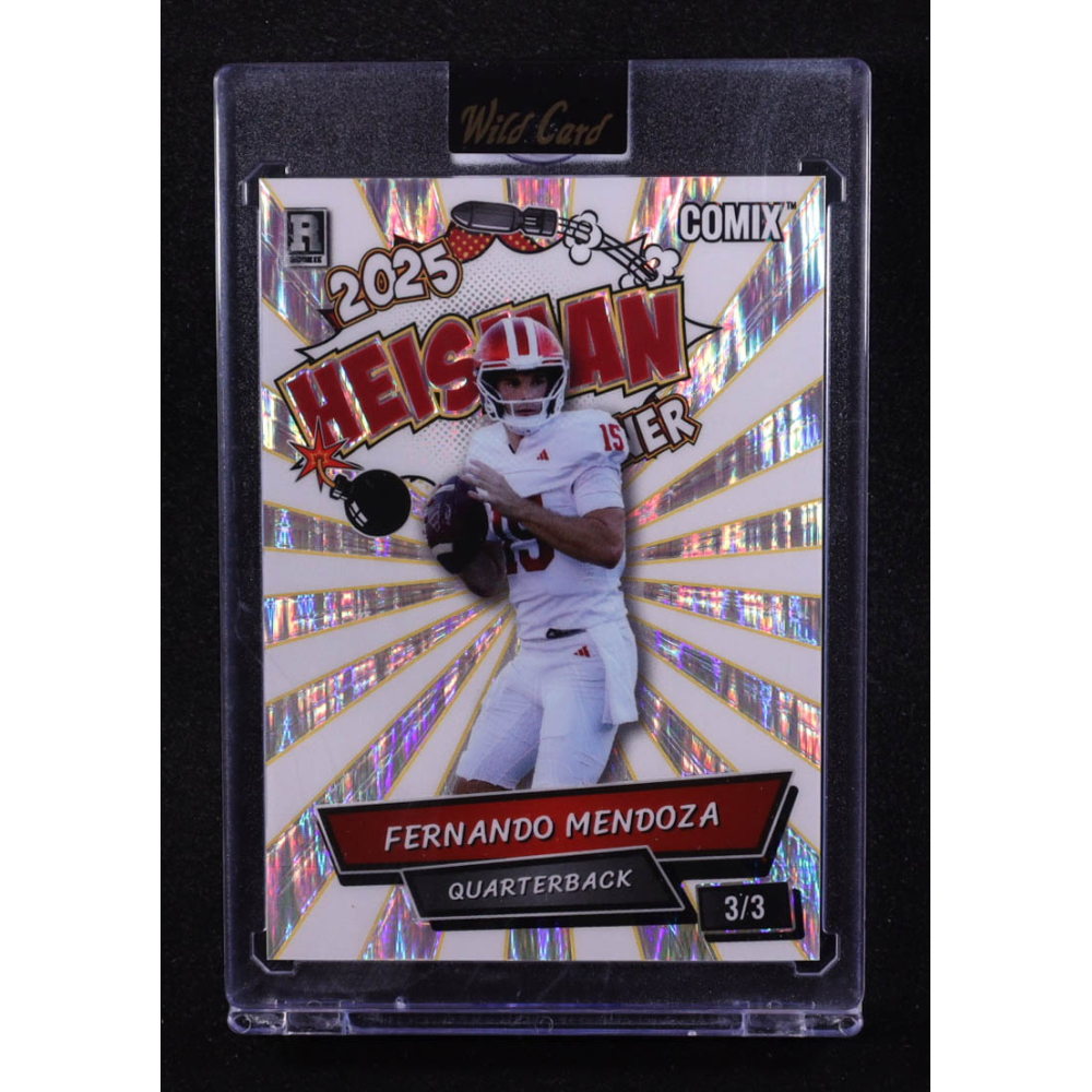 Fernando Mendoza 2025 Wild Card Comix Heisman Shock #FM010 #3/3 RC at PristineAuction.com