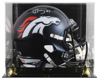 Ed McCaffrey Signed Broncos Full-Size Speed Helmet with Display Case (Beckett) at PristineAuction.com