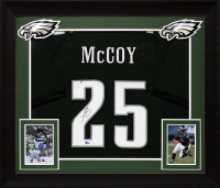 LeSean McCoy Signed Custom Framed Jersey (Beckett) at PristineAuction.com