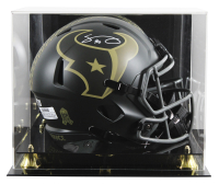 Azeez Al-Shaair Signed Texans Full-Size Salute To Service Alternate Speed Helmet with Display Case (Beckett) at PristineAuction.com