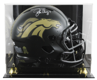 John Elway Signed Broncos Full-Size Authentic On-Field Salute to Service Alternate Speed Helmet with Display Case (Beckett) at PristineAuction.com