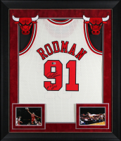 Dennis Rodman Signed Bulls Custom Framed Mitchell & Ness Authentic Jersey Inscribed "HOF 2011" (Beckett) at PristineAuction.com