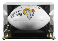Eric Dickerson Signed Rams Logo Football Inscribed "HOF 99" with Display Case (Beckett) at PristineAuction.com