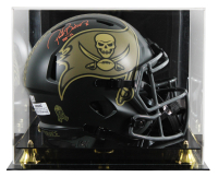Ronde Barber Signed Buccaneers Full-Size Salute To Service Alternate Speed Helmet Inscribed "HOF 23" with Display Case (Beckett) at PristineAuction.com