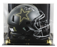 Dez Bryant Signed Cowboys Full-Size Salute to Service Alternate Speed Helmet with Display Case (Beckett) at PristineAuction.com