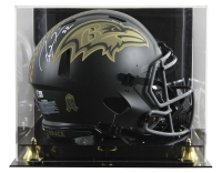 Ray Lewis Signed Ravens Full-Size Authentic On-Field Salute to Service Alternate Speed Helmet with Display Case (Beckett) at PristineAuction.com