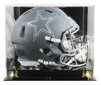 Dez Bryant Signed Cowboys Full-Size Authentic On-Field Slate Alternate Speed Helmet with Display Case (Beckett) at PristineAuction.com