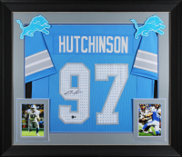 Aidan Hutchinson Signed Custom Framed Jersey (Beckett) at PristineAuction.com