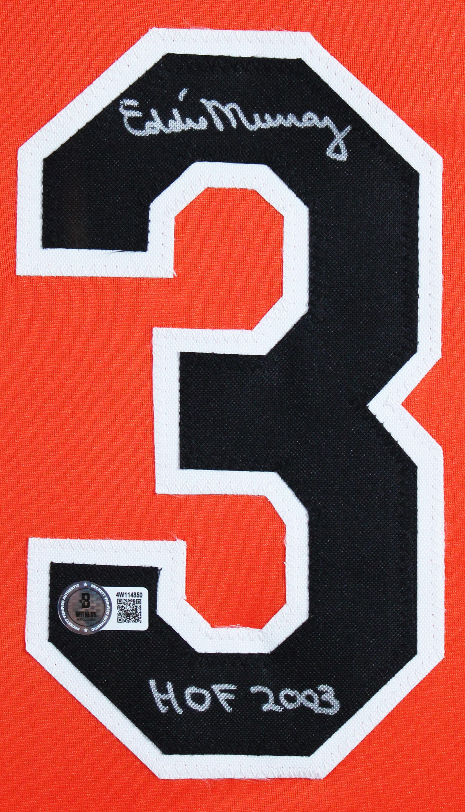 Eddie Murray Signed Custom Framed Jersey Display Inscribed "HOF 03" (Beckett) at PristineAuction.com Eddie Murray Signed Custom Framed Jersey Display Inscribed "HOF 03" (Beckett) at PristineAuction.com