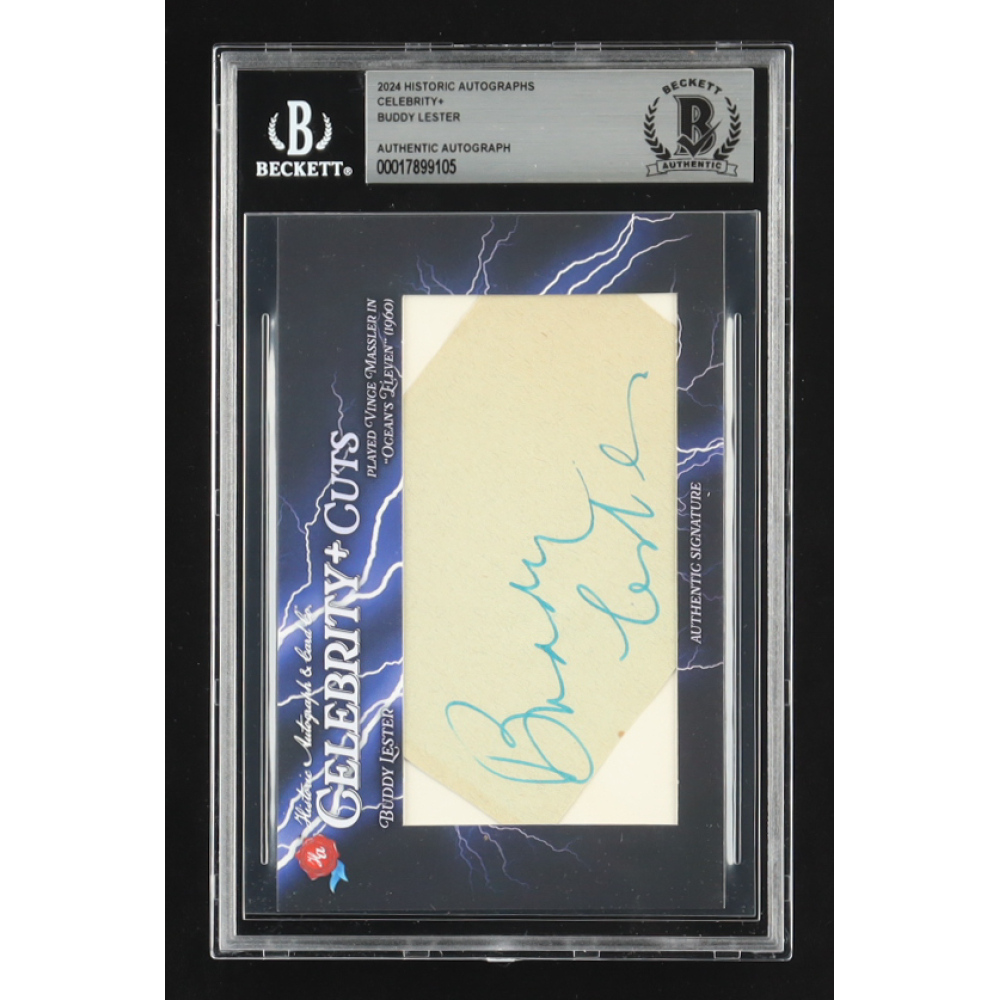 Buddy Lester Signed 2024 Historic Autographs Celebrity+ Cut Card (Beckett) at PristineAuction.com