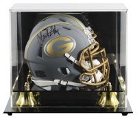 Sterling Sharpe Signed Packers Slate Alternate Speed Mini Helmet with Display Case (Beckett) at PristineAuction.com