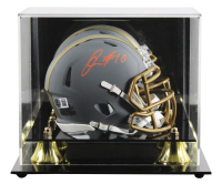 Quinshon Judkins Signed Browns Slate Alternate Speed Mini Helmet with Display Case (Beckett) at PristineAuction.com