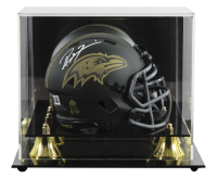 Ray Lewis Signed Ravens Salute To Service Alternate Speed Mini Helmet with Display Case (Beckett) at PristineAuction.com