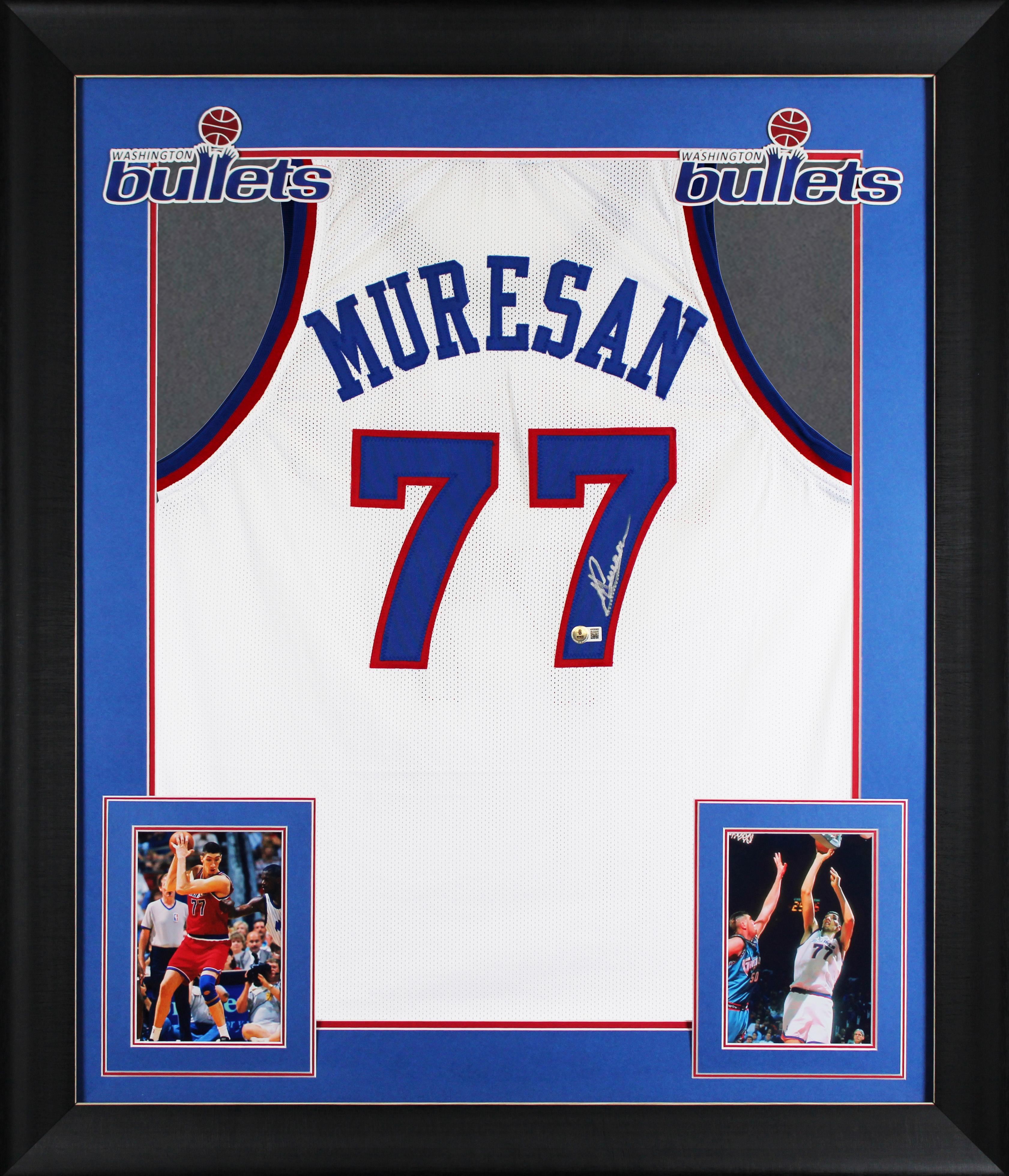 Gheorghe Muresan Signed Custom Framed Jersey (Beckett) at PristineAuction.com Gheorghe Muresan Signed Custom Framed Jersey (Beckett) at PristineAuction.com