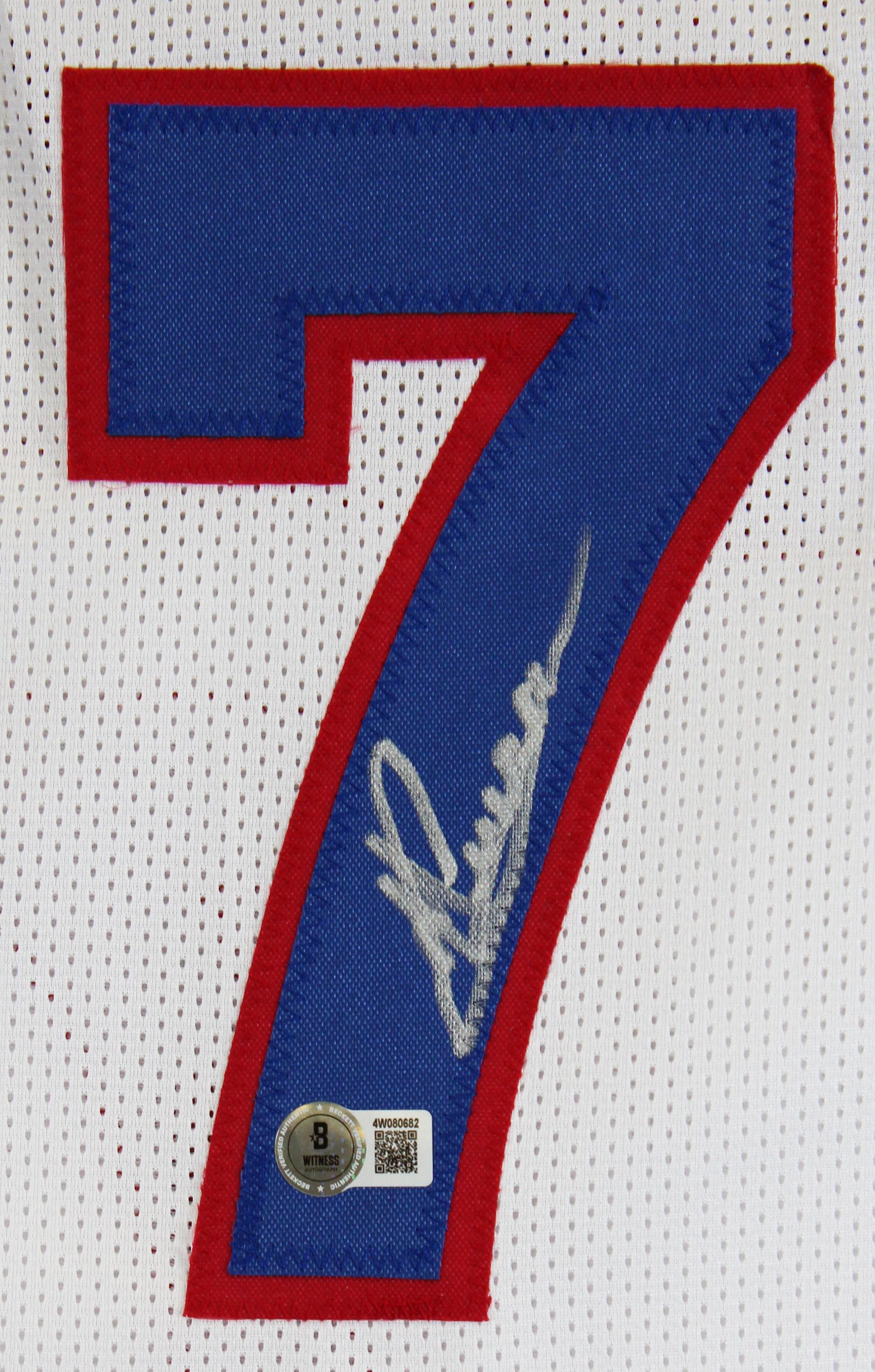 Gheorghe Muresan Signed Custom Framed Jersey (Beckett) at PristineAuction.com Gheorghe Muresan Signed Custom Framed Jersey (Beckett) at PristineAuction.com