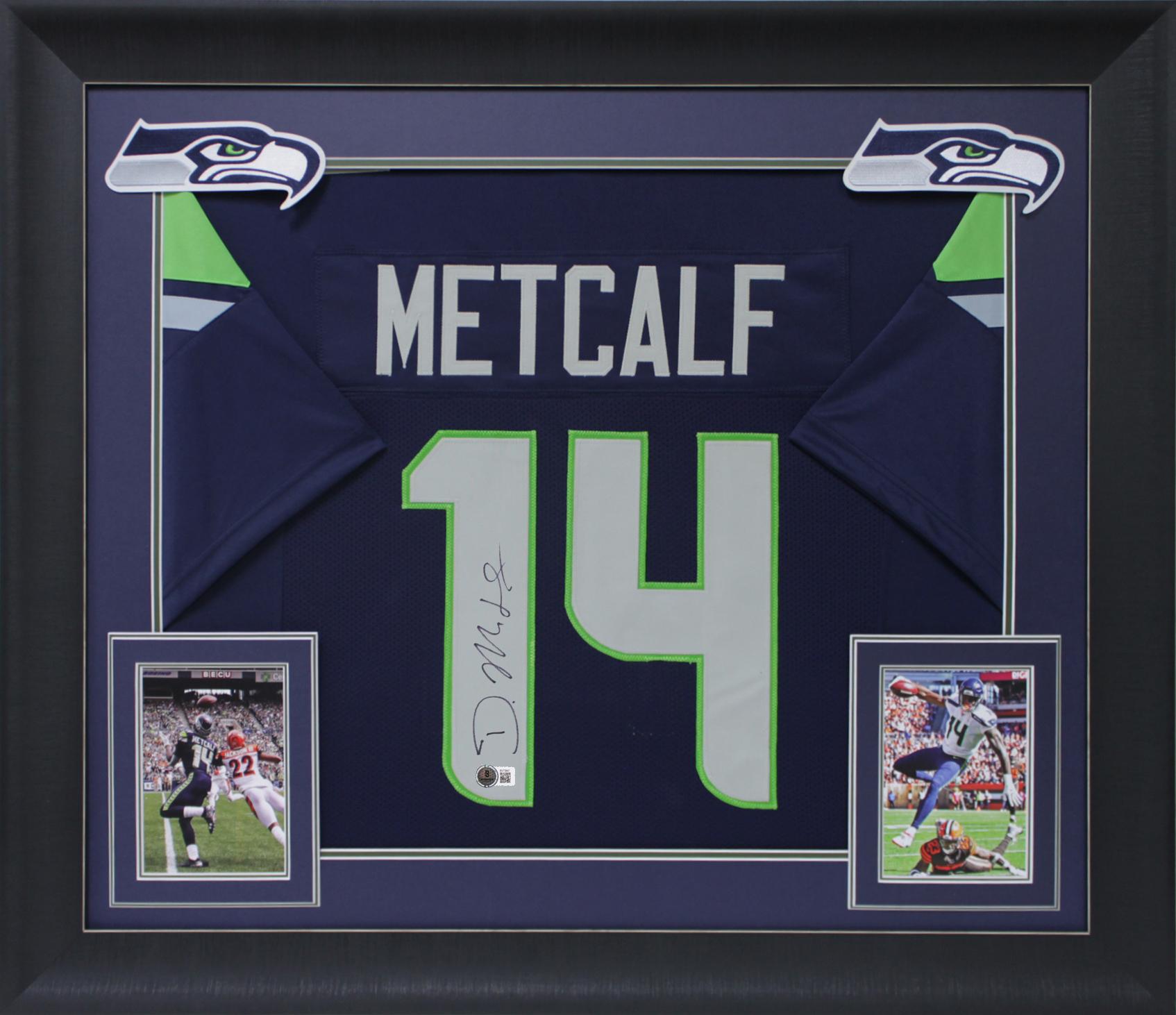 D.K. Metcalf Signed Custom Framed Jersey (Beckett) at PristineAuction.com D.K. Metcalf Signed Custom Framed Jersey (Beckett) at PristineAuction.com