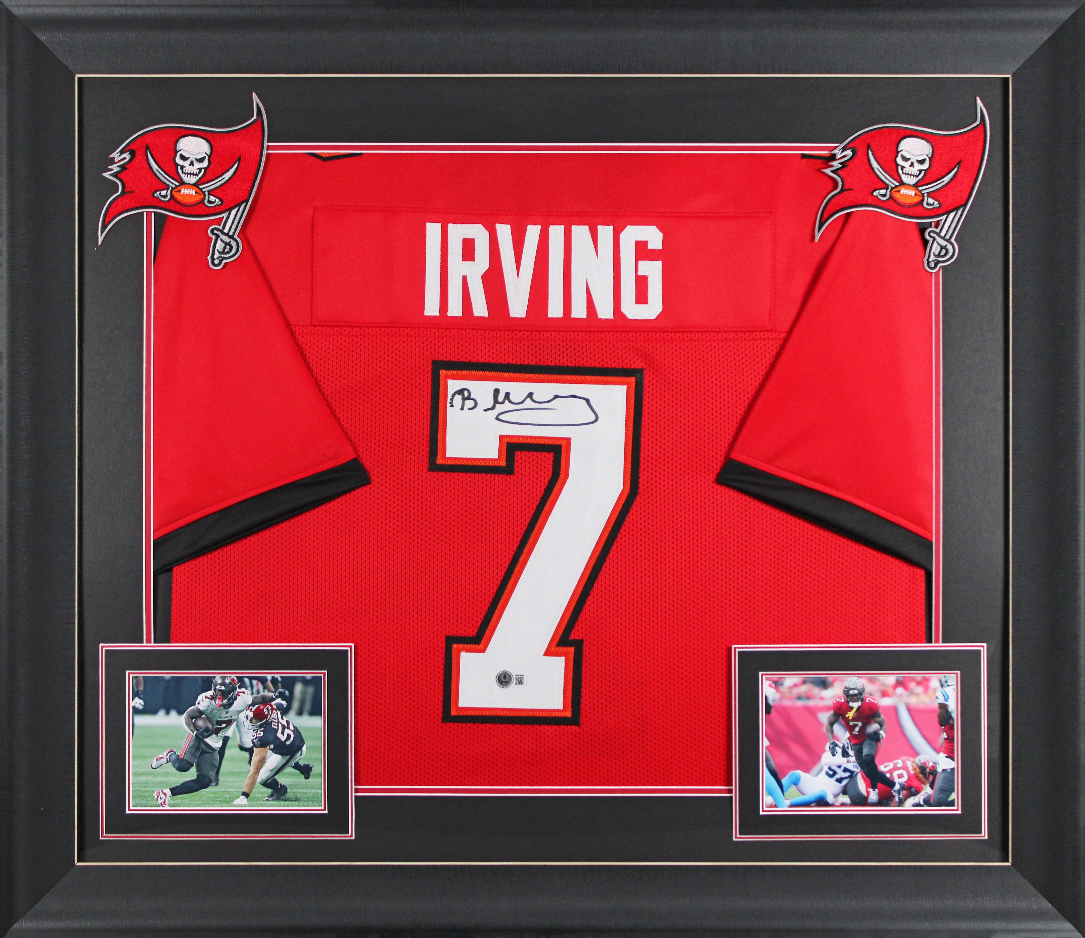 Bucky Irving Signed Custom Framed Jersey (Beckett) at PristineAuction.com Bucky Irving Signed Custom Framed Jersey (Beckett) at PristineAuction.com