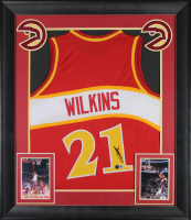 Dominique Wilkins Signed Custom Framed Jersey (Beckett) at PristineAuction.com